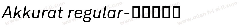 Akkurat regular字体转换